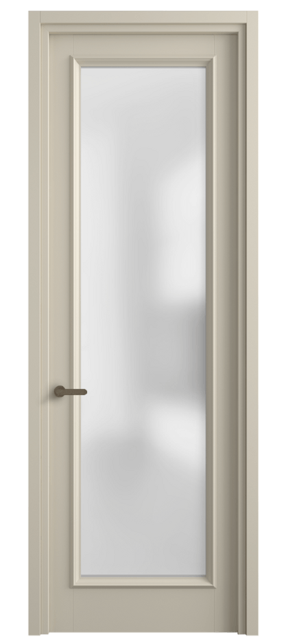Межкомнатная дверь Шарм 6702 Матовый бежево-серый Сатинированное стекло Цена 97799 ₽ | Volhovec