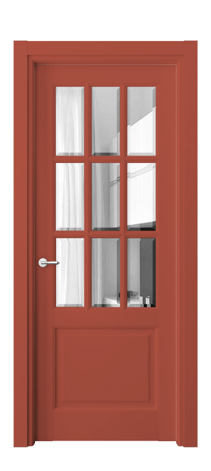 Межкомнатная дверь Тоскана Грильято 6312 Матовый белоснежный Прозрачное стекло с фацетом Цена 1072600 AMD | Volhovec