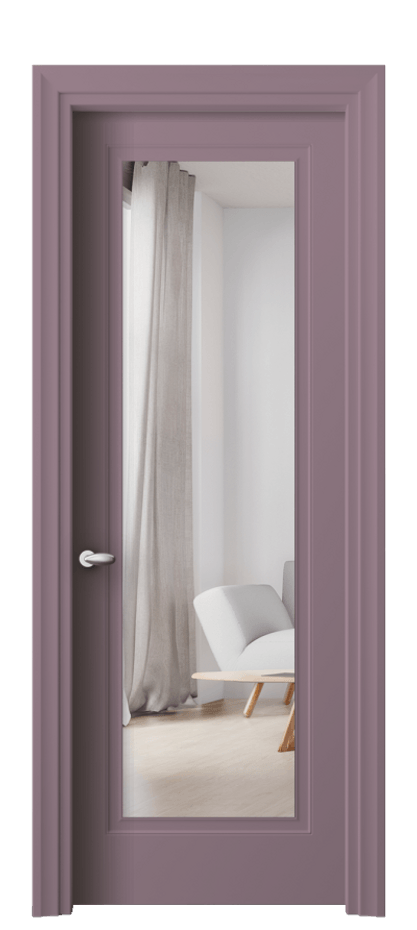 Межкомнатная дверь Эссе 8503 Матовый белоснежный Двустороннее зеркало, триплекс Цена 85199 ₽ | Volhovec