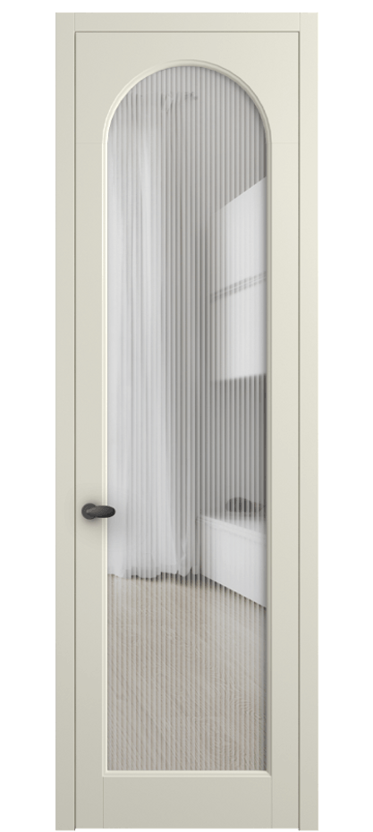 Межкомнатная дверь Палаццо 6804 Матовый молочно-белый Рифлёное стекло "Мору", триплекс Цена 108429 ₽ | Volhovec