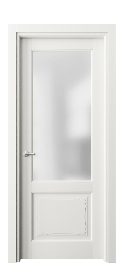 Межкомнатная дверь Тоскана Элегантэ 6322 Матовый серый Сатинированное стекло Цена 98999 ₽ | Volhovec