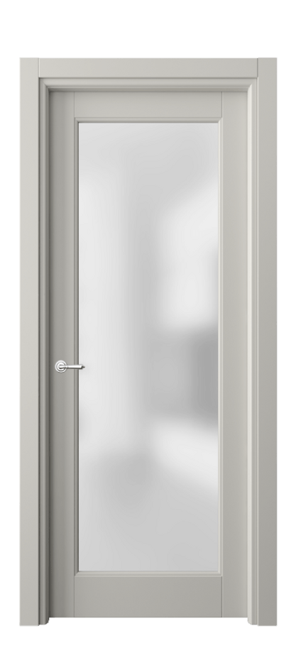 Межкомнатная дверь Тоскана Ромбо 6300 Матовый тёплый серый Сатинированное стекло Цена 96099 ₽ | Volhovec