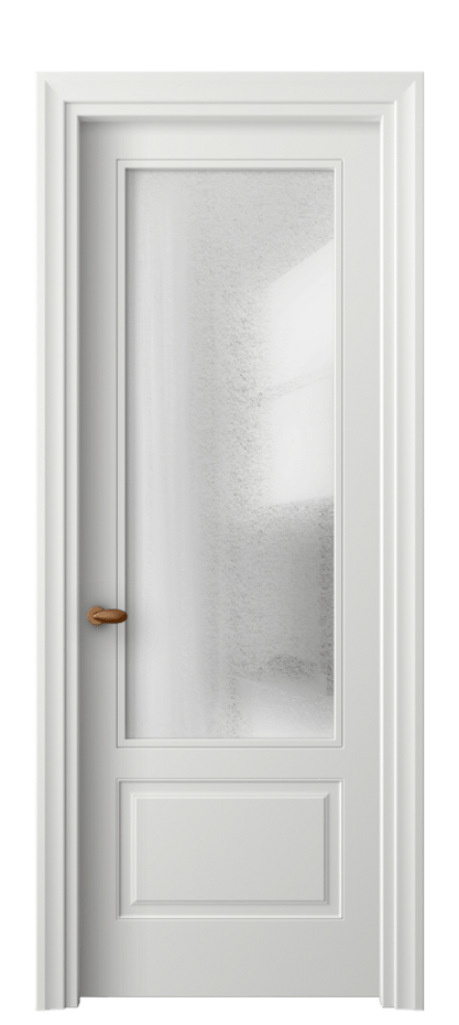 Межкомнатная дверь Эссе 8542 Матовый светло-серый Фактурное стекло "Лёд", триплекс Цена 79199 ₽ | Volhovec