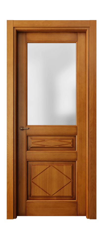 Межкомнатная дверь Тоскана Ромбо 6344 Бук светлый с патиной Сатинированное стекло Цена 121699 ₽ | Volhovec