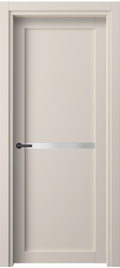 Межкомнатная дверь Нео 2112 ПЭТ пудровый бежевый Сатинированное стекло Цена 31699 ₽ | Volhovec