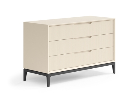 Мебель Комод Пьега 3 ящика. Цвет Матовый светло-бежевый. Материал Гладкая эмаль. Коллекция Комод Пьега 3 ящика. Картинка.