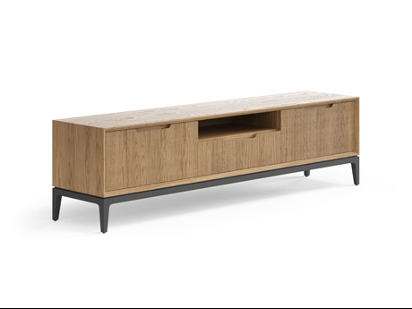 Мебель ТВ тумба Вельвет. Цвет Дуб мускатный матовый. Материал Массив дуба матовый. Коллекция ТВ тумба Вельвет. Картинка.