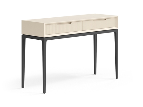 Мебель Консоль Вельвет 2 ящика. Цвет Матовый светло-бежевый. Материал Гладкая эмаль. Коллекция Консоль Вельвет 2 ящика. Картинка.