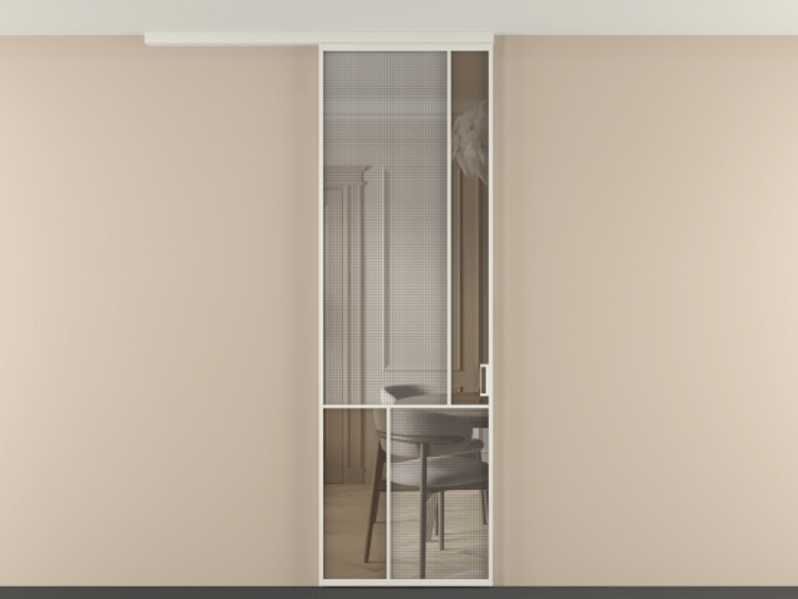 Перегородка Mosaic вдоль стены на потолок одностворчатая #VENDORCODE# #FURNISH# #GLASS# Цена #PRICE# #CURRENCY# | Volhovec