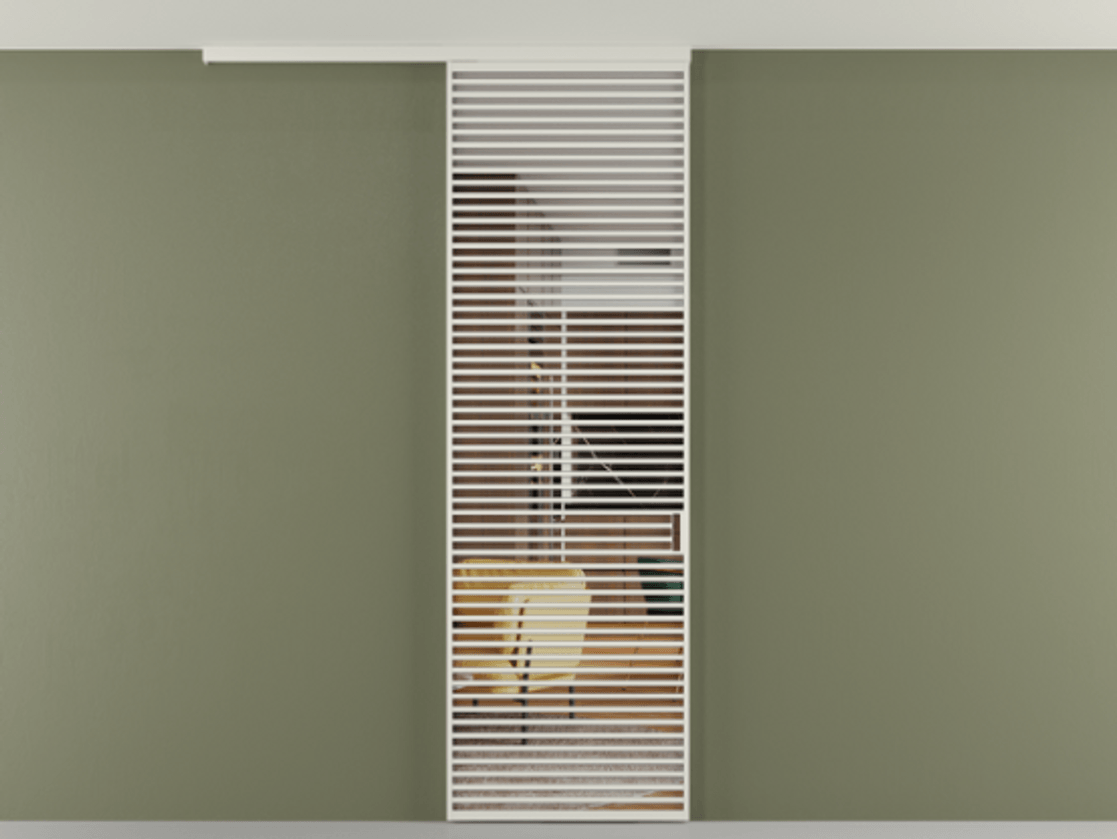Перегородка Formato вдоль стены на потолок одностворчатая #VENDORCODE# #FURNISH# #GLASS# Цена #PRICE# #CURRENCY# | Volhovec