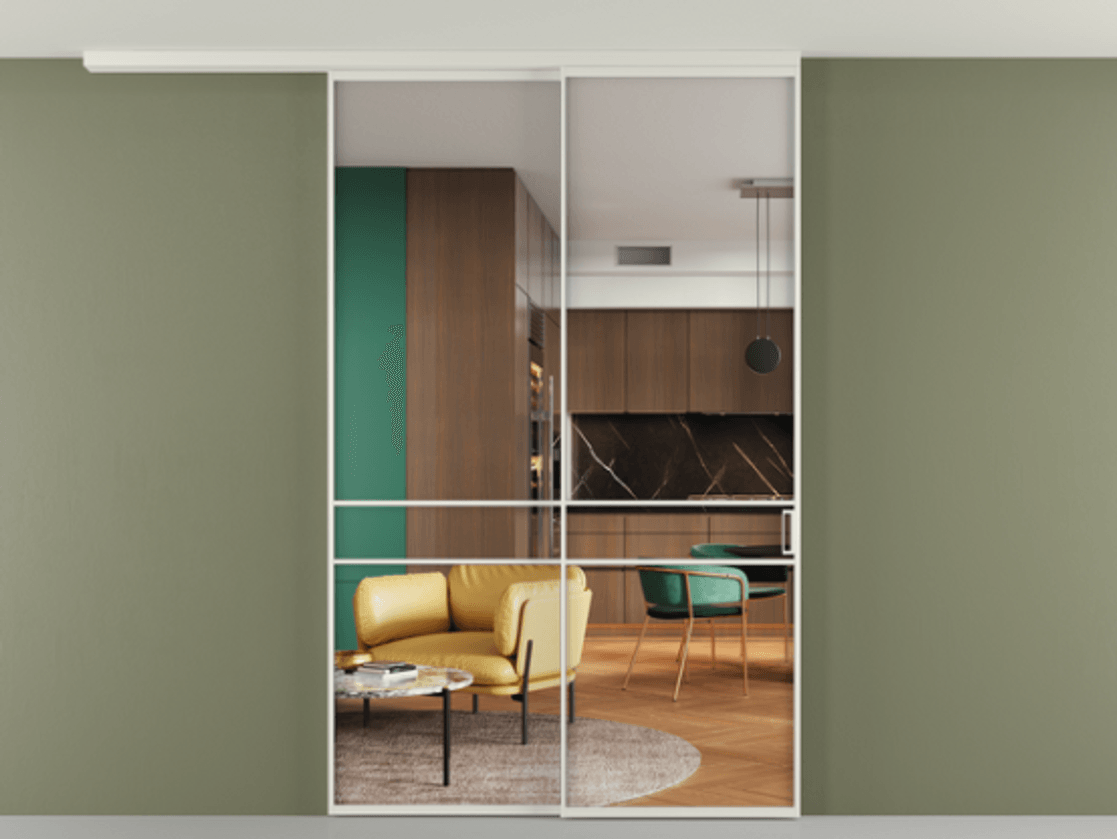 Перегородка Formato вдоль стены на потолок телескопик синхро 2 #VENDORCODE# #FURNISH# #GLASS# Цена #PRICE# #CURRENCY# | Volhovec