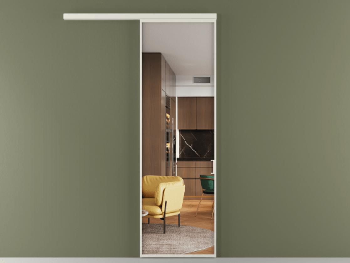 Перегородка Formato вдоль стены одностворчатая #VENDORCODE# #FURNISH# #GLASS# Цена #PRICE# #CURRENCY#  | Volhovec