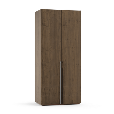 Мебель Шкафы для одежды Модуле. Цвет Орех умбра матовый. Материал Шпон НатурВуд. Коллекция Идея 1. Картинка.