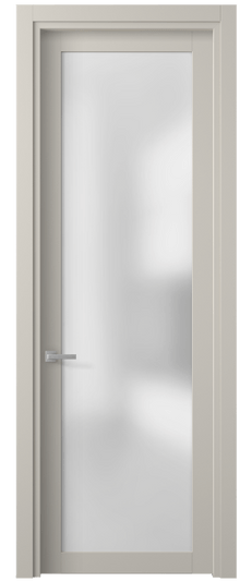 Дверь межкомнатная 2102 ПЭСС САТ. Цвет ПЭТ светло-серый. Материал ПЭТ. Коллекция Планум. Картинка.