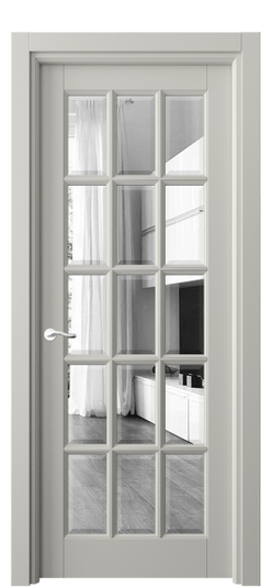 Дверь межкомнатная 0708 МТСР ЗЕР-Ф. Цвет Матовый тёплый серый. Материал Гладкая эмаль. Коллекция Лигнум. Картинка.