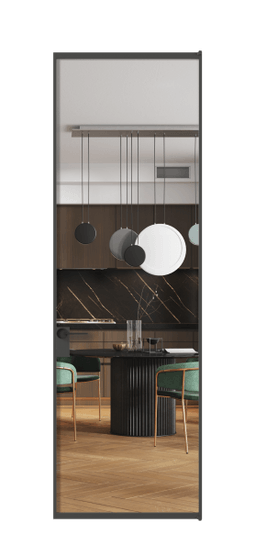 Дверь межкомнатная АЛПЛ040.01 ГР Графитовый Crystalvision. Цвет Графитовый. Материал Алюминий металлик. Коллекция Формато. Картинка.