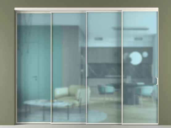 Алюминевая перегородка АЛПР 040.01_БЕЛ_САТ ГОЛ_new. Цвет Алюминий Белый. Материал Алюминий. Коллекция Перегородка Формато внутри проёма 4 створки с синхронным механизмом. Фото. Алюминевая перегородка АЛПР 040.01_БЕЛ_САТ ГОЛ_new. Цвет Алюминий Белый. Материал Алюминий. Коллекция Перегородка Формато внутри проёма 4 створки с синхронным механизмом. Картинка.