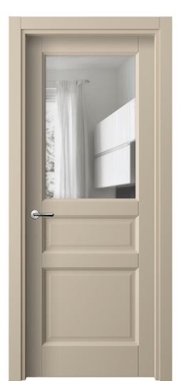 Дверь межкомнатная 1432 ПЭСК ПРОЗ. Цвет ПЭТ серо-коричневый . Материал ПЭТ. Коллекция Галант. Картинка.