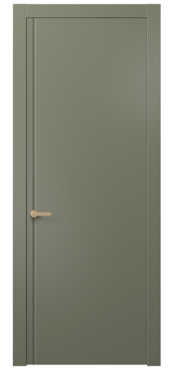 Дверь межкомнатная 8644 МОТ . Цвет Матовый оливковый тёмный. Материал Гладкая эмаль. Коллекция Альба. Картинка.