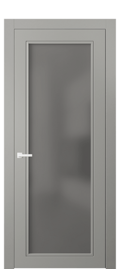 Дверь межкомнатная 8000 МНСР СЕР САТ. Цвет Матовый нейтральный серый. Материал Гладкая эмаль. Коллекция Нео Классик. Картинка.
