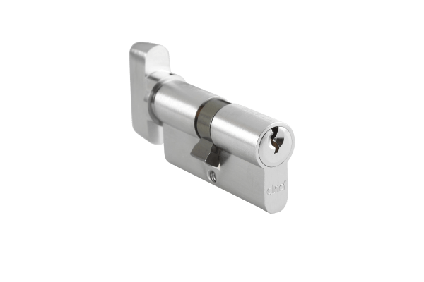 Фурнитура для дверей Цилиндр ключ-завертка ДНД. Цвет Матовый хром. Коллекция Цилиндр ключ-завертка ДНД. Картинка.