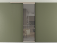 Перегородка Формато вдоль стены на потолок 1 створка