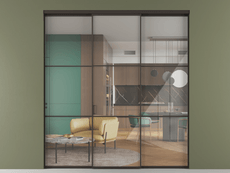 Перегородка Формато внутри проёма 3 створки