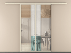 Перегородка Mosaic вдоль стены 2 створки