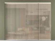 Перегородка Formato внутри проёма 4 створки с синхронным механизмом